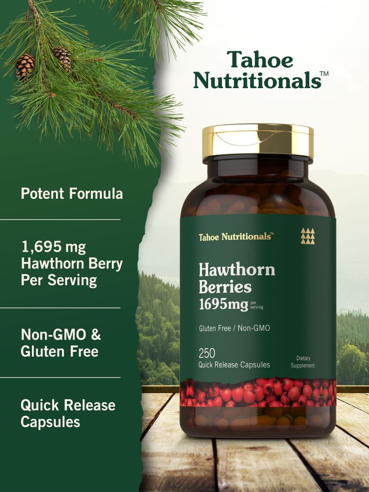 Hawthorn Berry | 1695mg | 250 Capsules