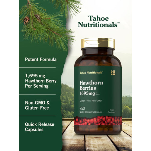 View 4 Hawthorn Berry 1695mg per serving | 250 Capsules