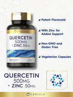 Load image into Gallery viewer, Quercetin 500mg | 100 Capsules
