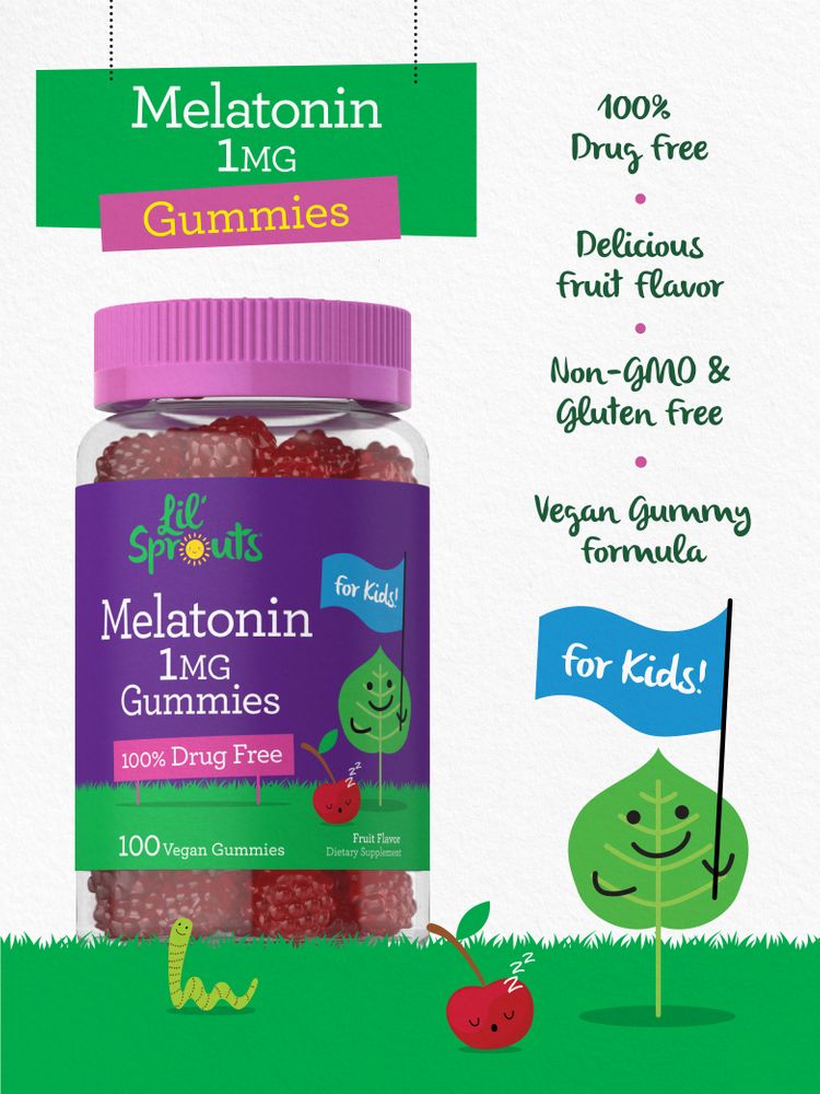 Gummies de Mélatonine pour Enfants 1mg | 100 Gummies