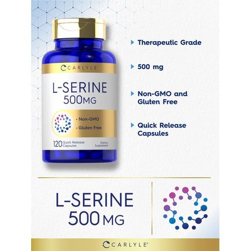 View 4 L-Serine 500mg | 120 Capsules