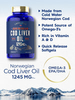 Load image into Gallery viewer, Cod Liver Oil 1245mg | 250 Softgels
