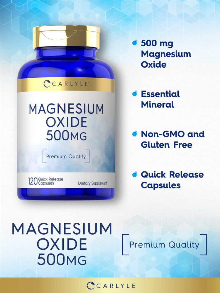 Oxyde de Magnésium 500mg | 120 Capsules