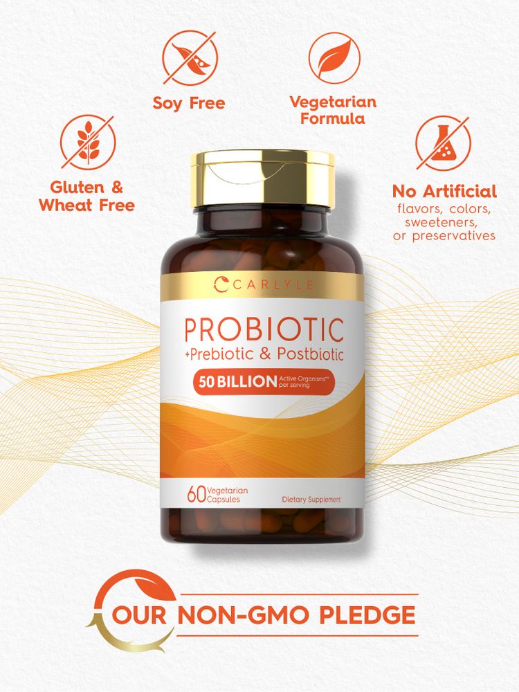 Prebiotic, Probiotic & Post Biotic | 50 Billion | 60 Capsules