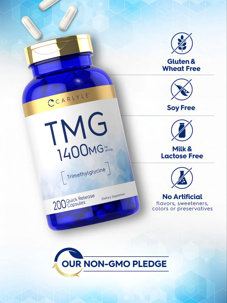 TMG 1400 mg por porción | 200 Cápsulas