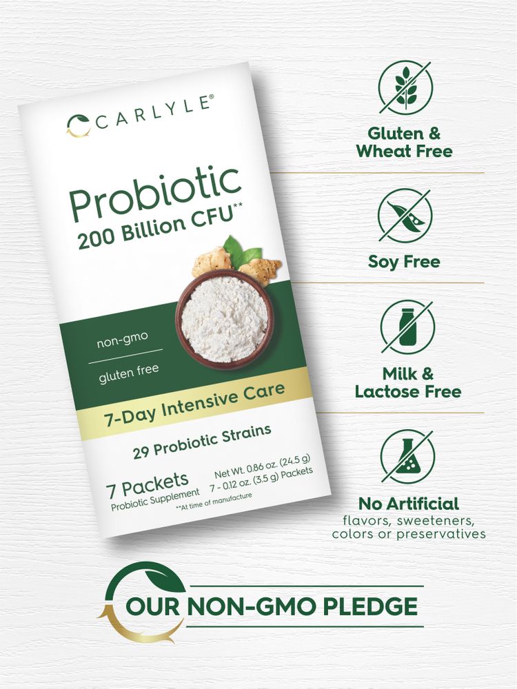 Probiotic for Men and Women | 200 Billion CFU | 7 Packets (3.5 g each)