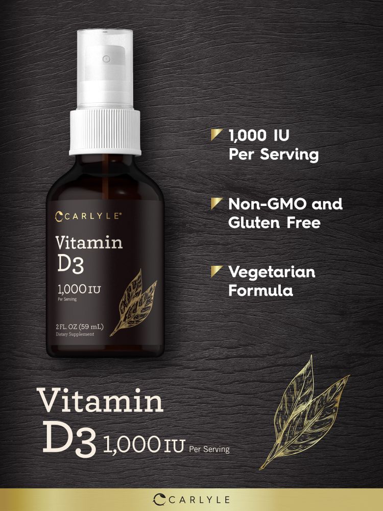 Vitamina D-3 1000IU | Spray Líquido de 4oz