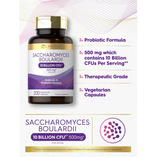 View 4 Probiótico Saccharomyces Boulardii - 10 Bilhões de UFC por porção | 200 Cápsulas