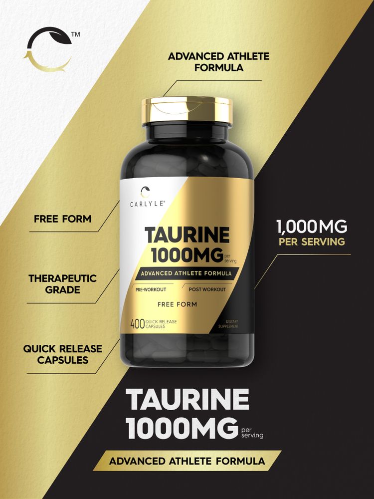 Taurine 1000mg | 400 Capsules