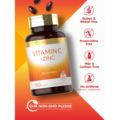 View 4 Vitamina C con Zinc | 250 Cápsulas Blandas