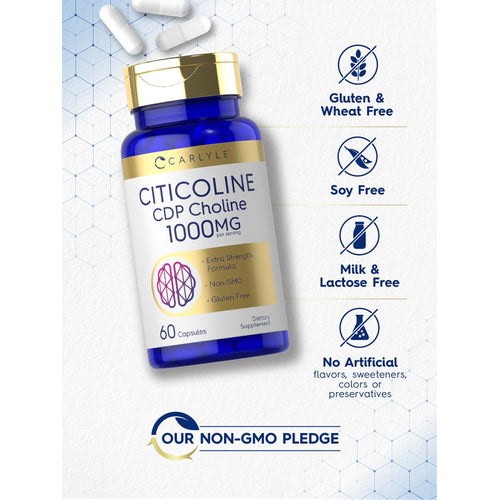 View 4 Citicolina CDP Colina 1000 mg per dose | 60 Capsule