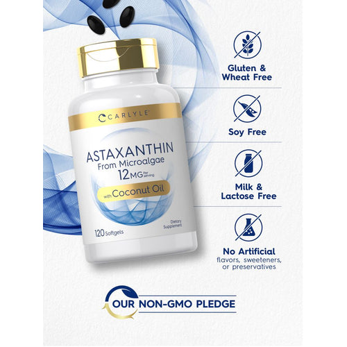 View 4 Astaxanthin 12mg per serving with Coconut Oil | 120 Softgels