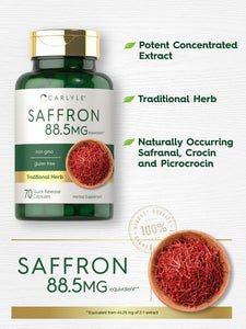 Saffron Extract 88.5mg | 70 Capsules