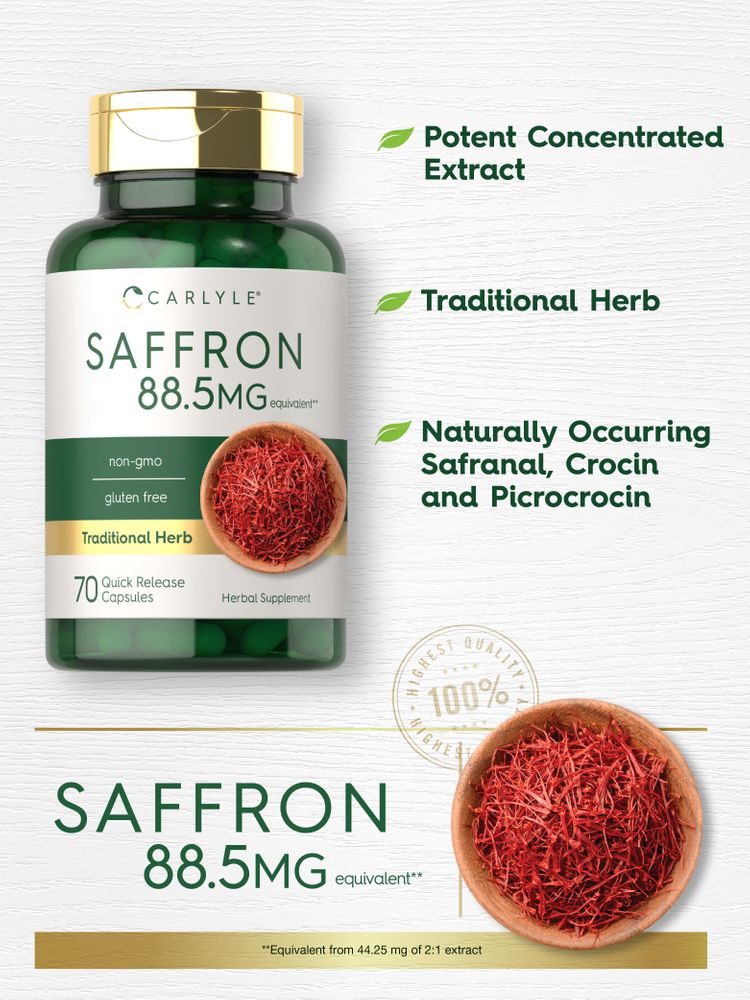 Extrait de Safran 88,5 mg | 70 Gélules