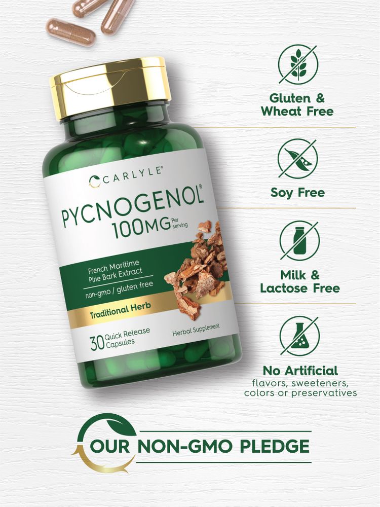 Pycnogenol 100mg per serving | 30 Capsules