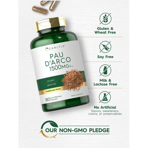 View 4 Pau D'Arco 1500 mg par portion | 180 Capsules