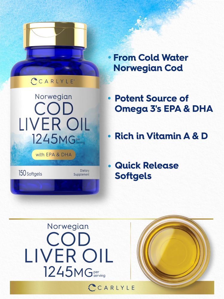 Cod Liver Oil 1245mg per serving | 150 Softgels