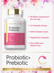 Prebiotic & Probiotic for Her | 50 Capsules