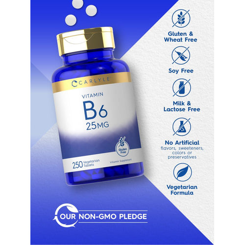 View 4 Vitamina B-6 25mg | 250 Tabletas
