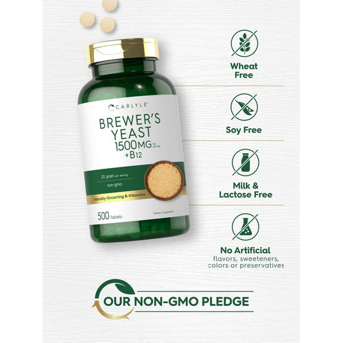 View 4 Levadura de Cerveza 1500mg por porción | 500 Tabletas