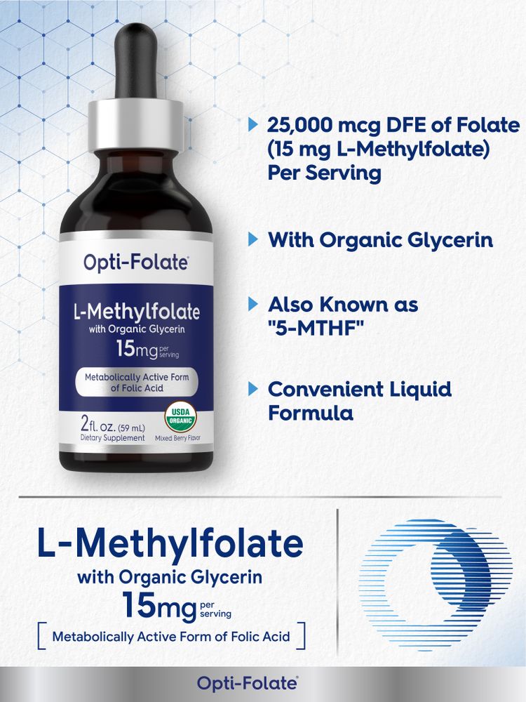 L Methylfolate Drops 15mg | 2 Fl Oz