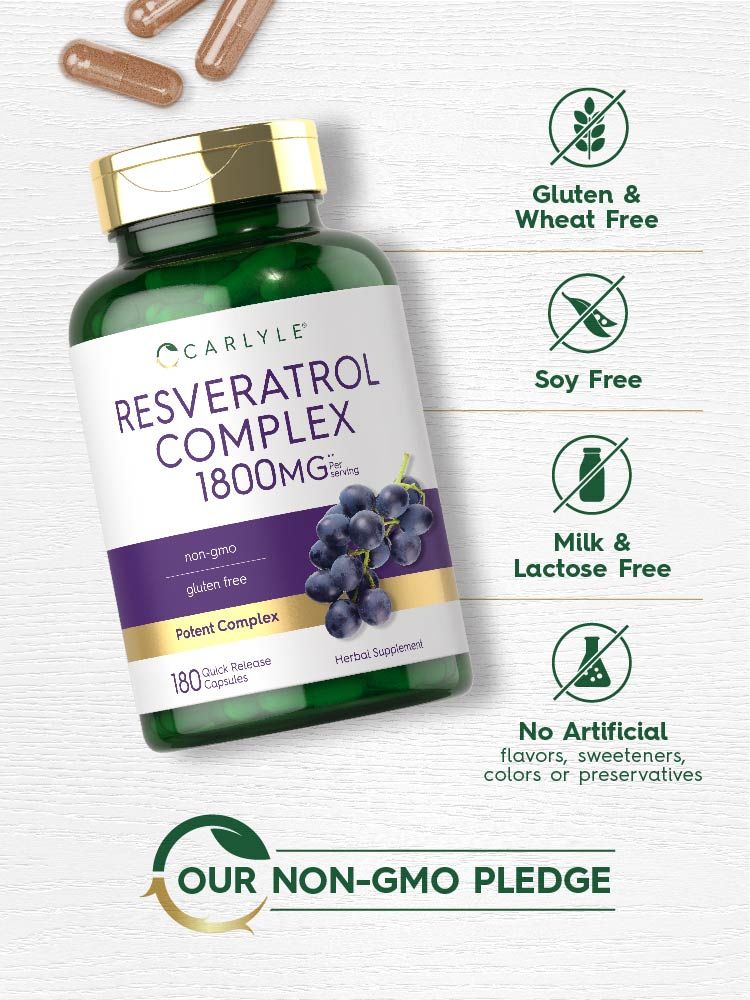 Resveratrol 1800mg por porção | 180 Cápsulas