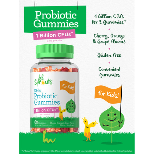 View 4 Kid's Probiotic Gummies | Cherry, Orange and Grape Flavor