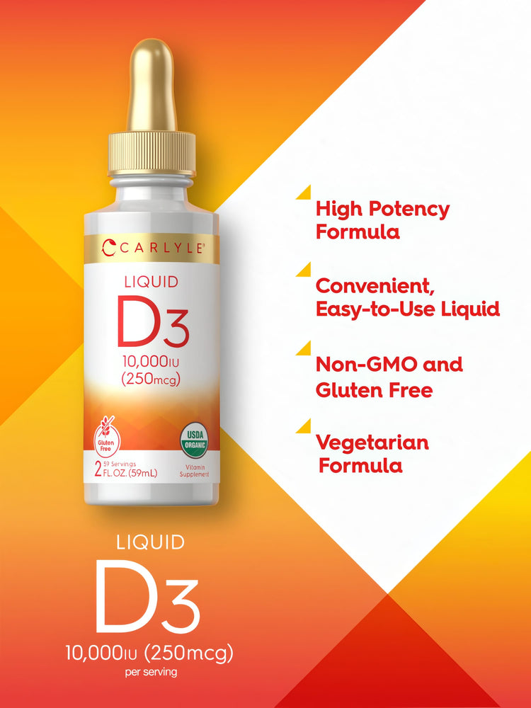 Vitamin D3 Liquid Drops 10,000 IU (250 mcg)