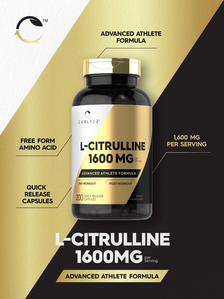 L-Citrulline 1600mg per serving | 200 Capsules