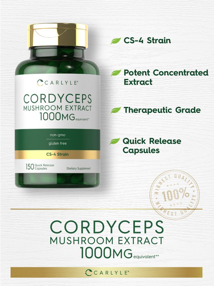 Cordyceps Mushroom 1000mg | 150 Capsules