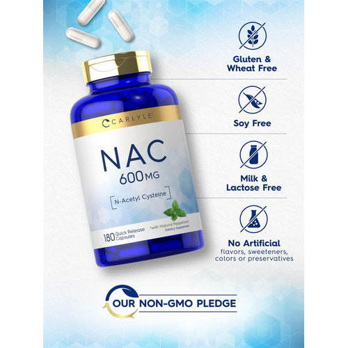 View 4 NAC N-Acetil Cisteína 600mg | 180 Cápsulas