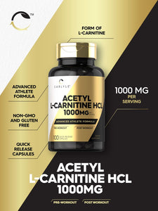 Acetyl L-Carnitine HCL 1000mg | 100 Capsules
