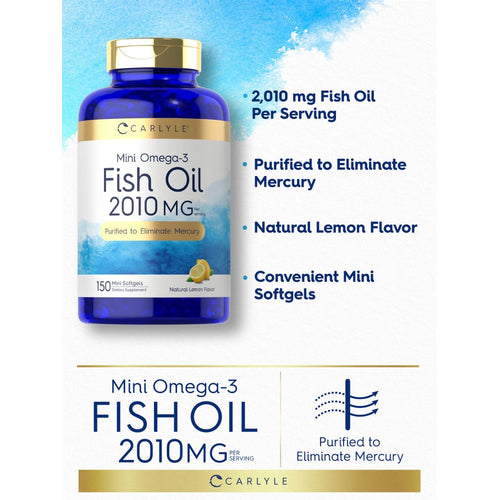View 4 Mini Fish Oil Softgels 2010 mg | 150 Omega-3 Pills
