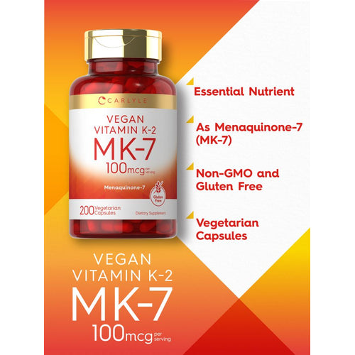 View 4 Vitamine K-2 MK7 100mcg par portion | 200 Capsules