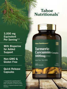 Turmeric Curcumin 3000mg  | 150 Capsules