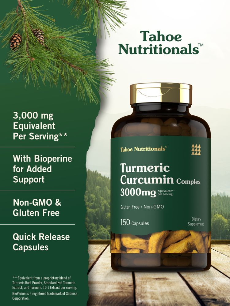 Turmeric Curcumin 3000mg per serving | 150 Capsules