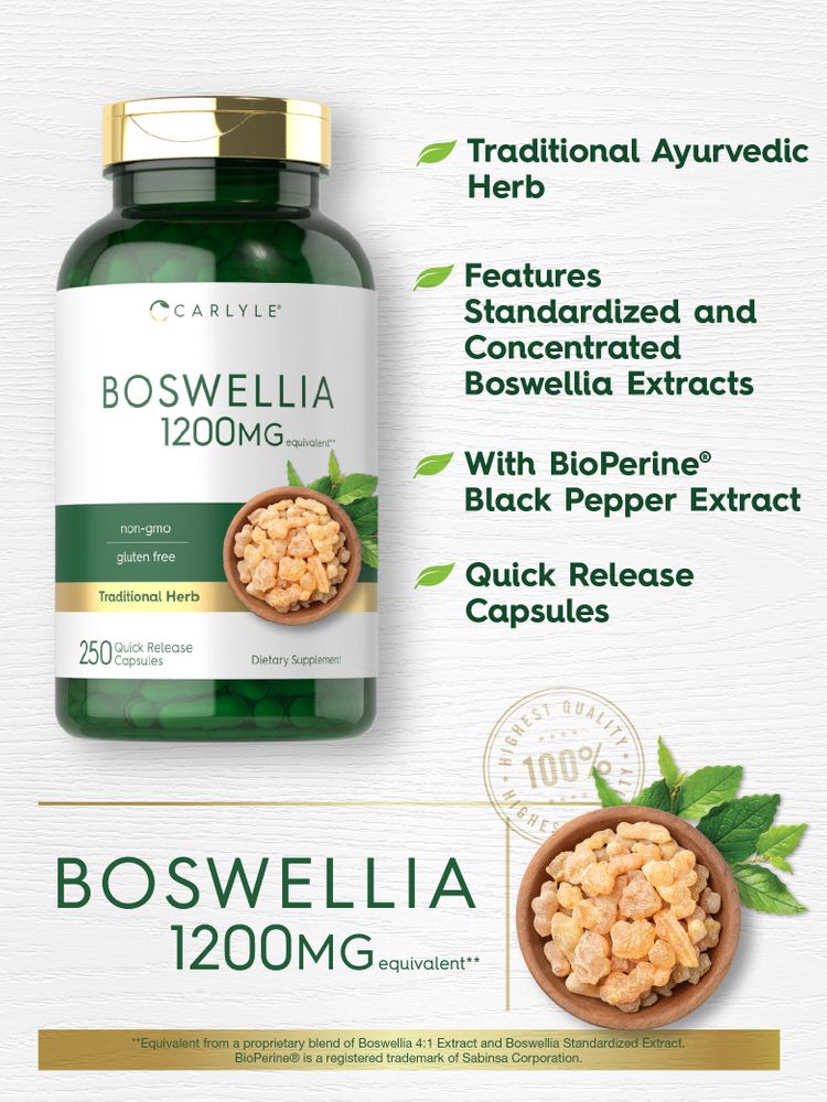 Boswellia Extrakt 1200mg | 250 Kapseln