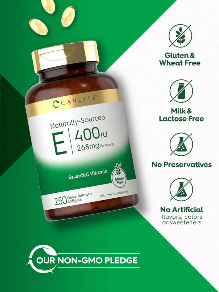 Vitamina E 400IU per porzione | 250 Softgels