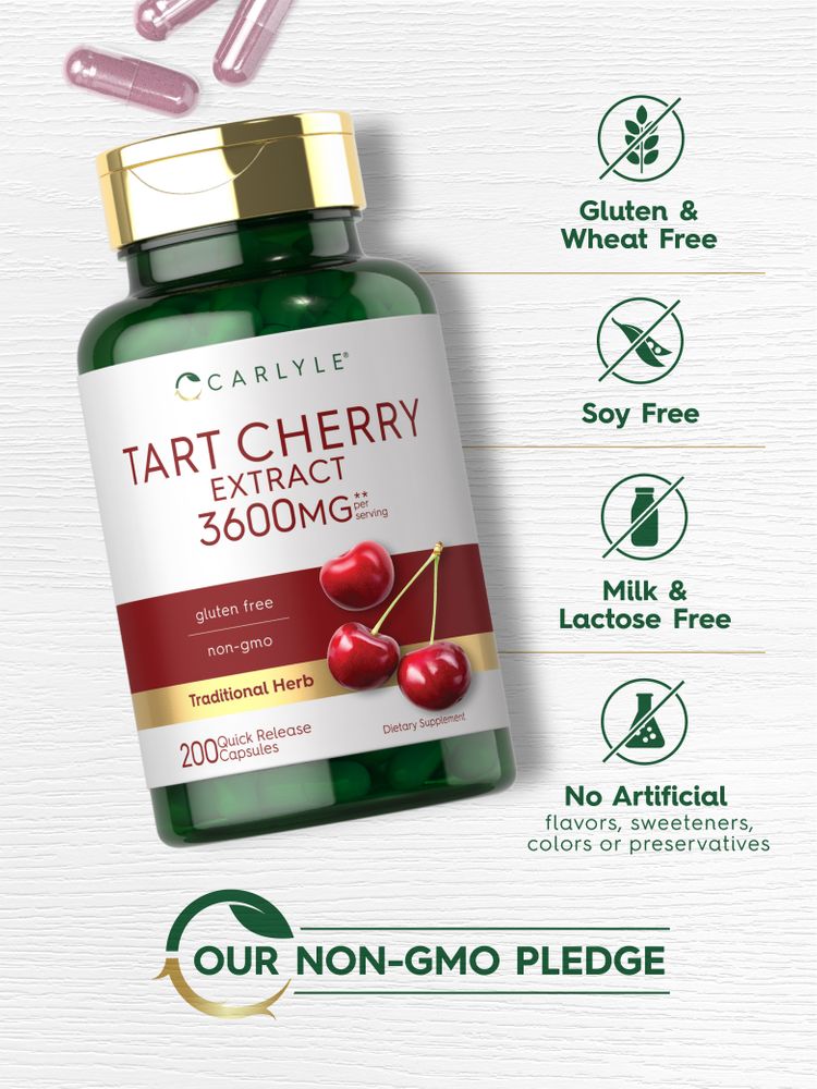 Tart Cherry Extract 3600mg per serving | 200 Capsules