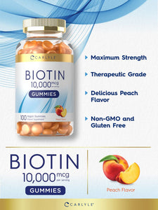 Biotin 10000mcg | 100 Gummies