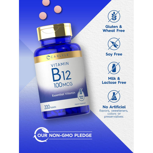 View 4 Vitamina B-12 100mcg | 200 Tabletas