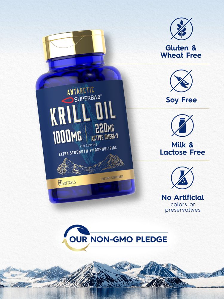 Antarctic Krill Oil 1000mg per serving | 60 Softgels