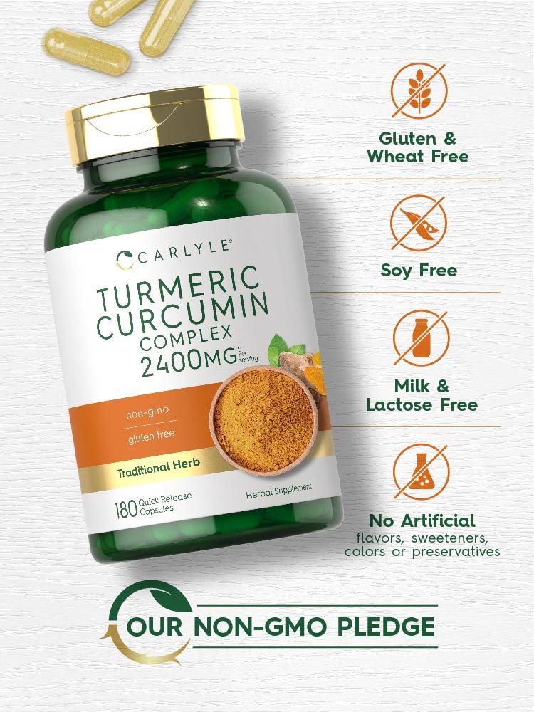 Turmeric Curcumin 2400mg | 180 Capsules