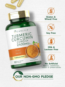 Turmeric Curcumin 2400mg | 180 Capsules