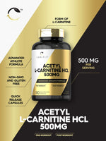 Load image into Gallery viewer, Acetyl L-Carnitine HCL 500mg | 180 Capsules
