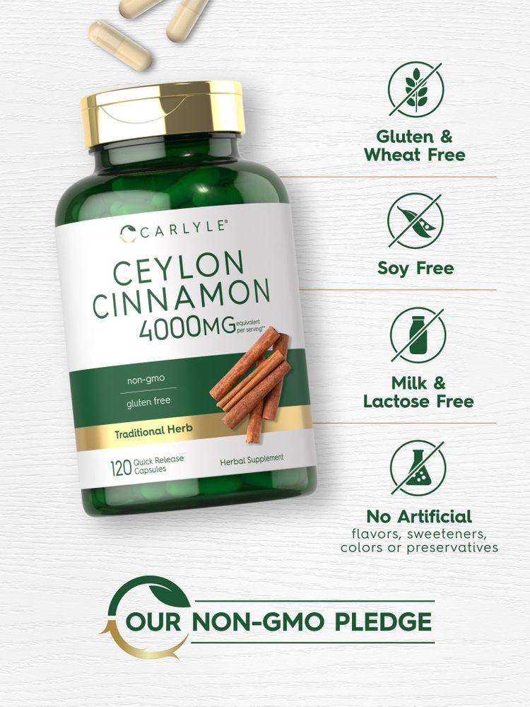 Ceylon Cinnamon 4000mg per serving | 120 Capsules