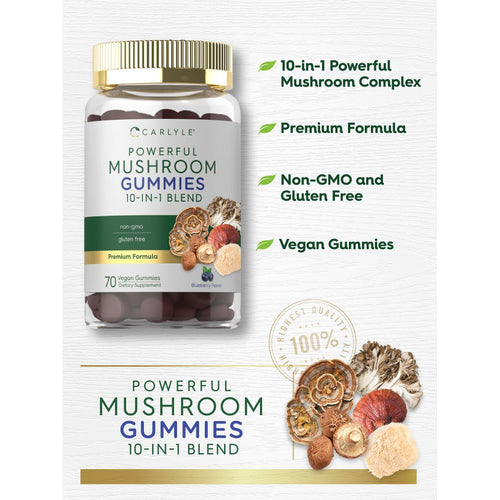 View 4 Complément Alimentaire aux Champignons | 70 Gummies