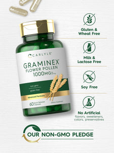Graminex Flower Pollen Extract | 1000 mg | 60 Capsules