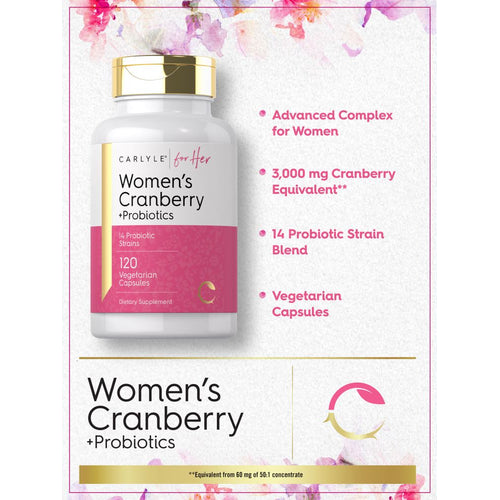 View 4 Cranberry Plus Probiotics | 120 Capsules