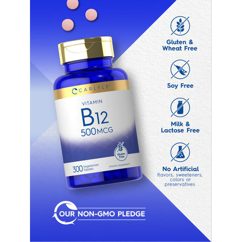 View 4 Vitamina B-12 500mcg | 300 Tabletas